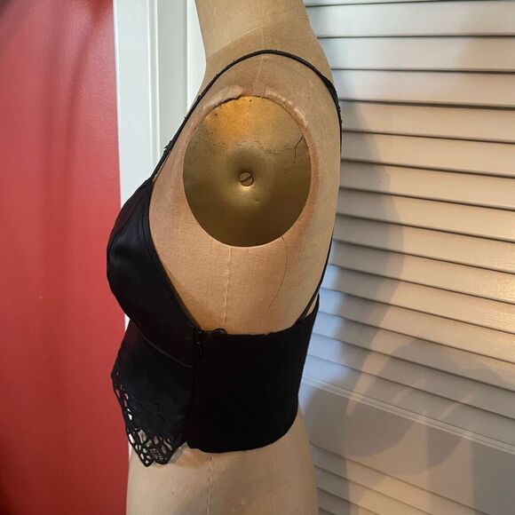 ZARA KNIT | black cropped bra top S - Picture 4 of 13